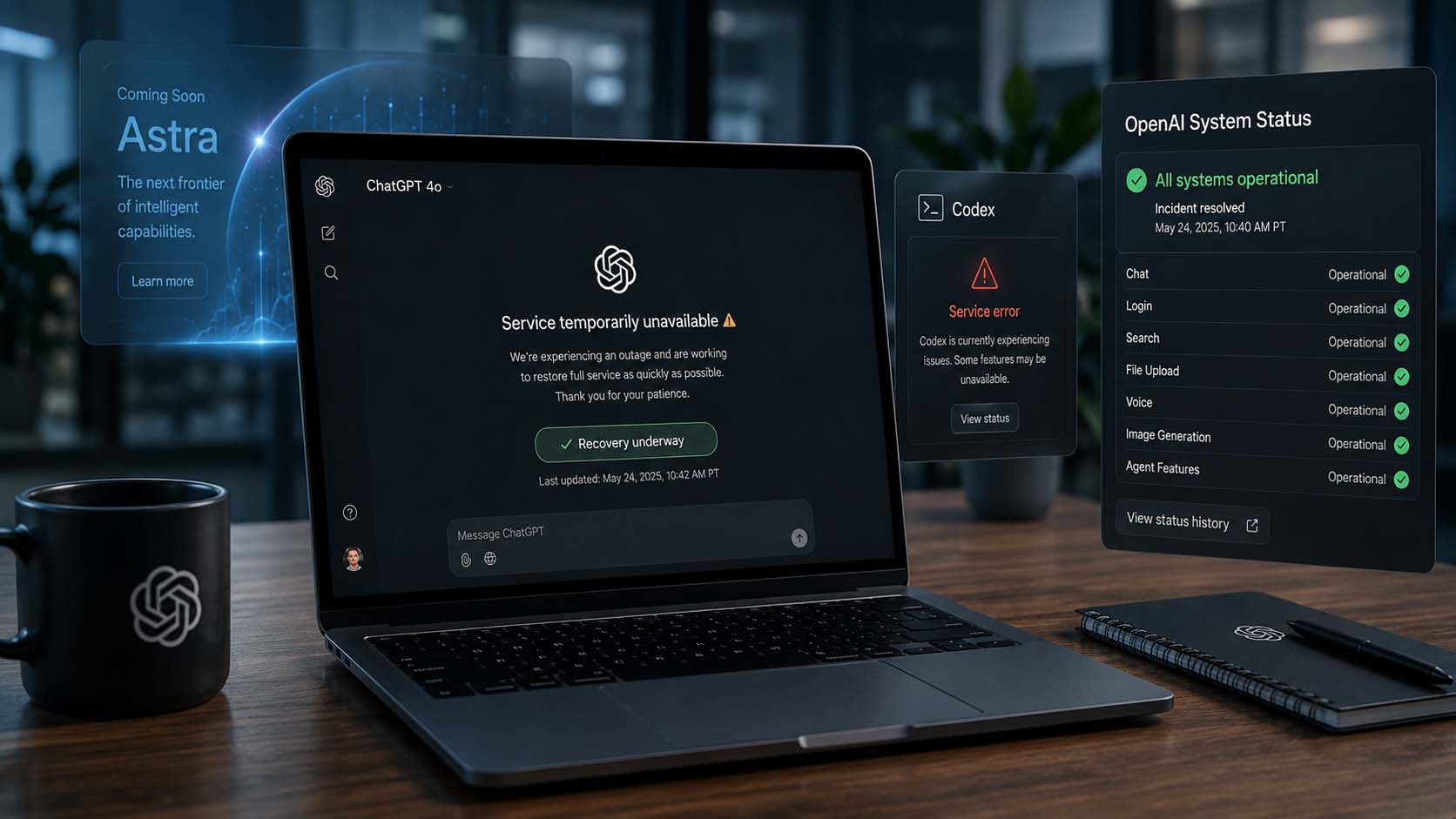 ChatGPT and Codex Recover After Major OpenAI Outage Ahead of Astra